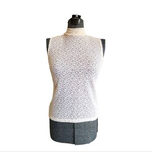 Vanity Fair Sleeveless Lace Shell